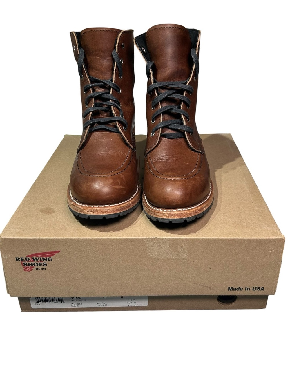 Red Wing Women's Clara Heritage Boots 3406 Size 9.5B Leather Heeled USA Made